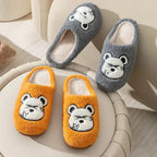 Cute Cozy Bear Slippers for Men – Warm Winter House Shoes