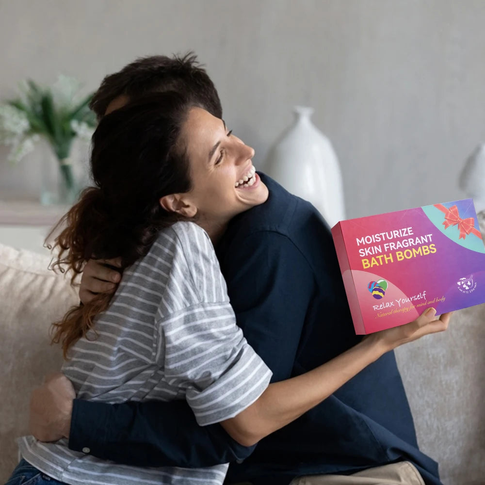 Bath Bombs Gift Set - 12Pack Handmade Natural & Organic Ingredients, Spa Relaxing Gifts for Women & Men, Aromatherapy Bubble Bat