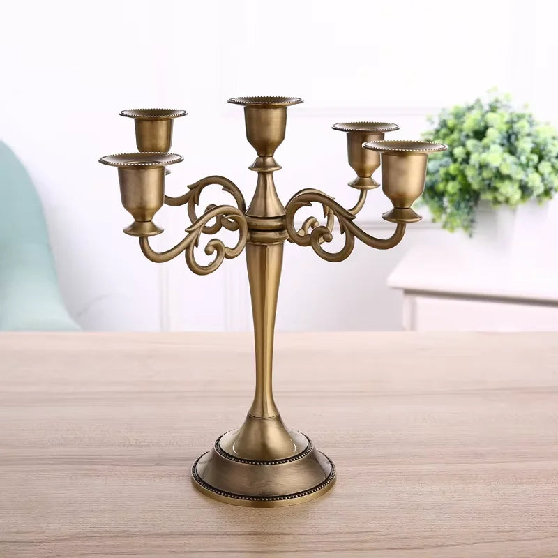 Brass Gold Candlestick Holders Taper Candle Holders Set of 3 Vintage Decor for Wedding Dinning Party
