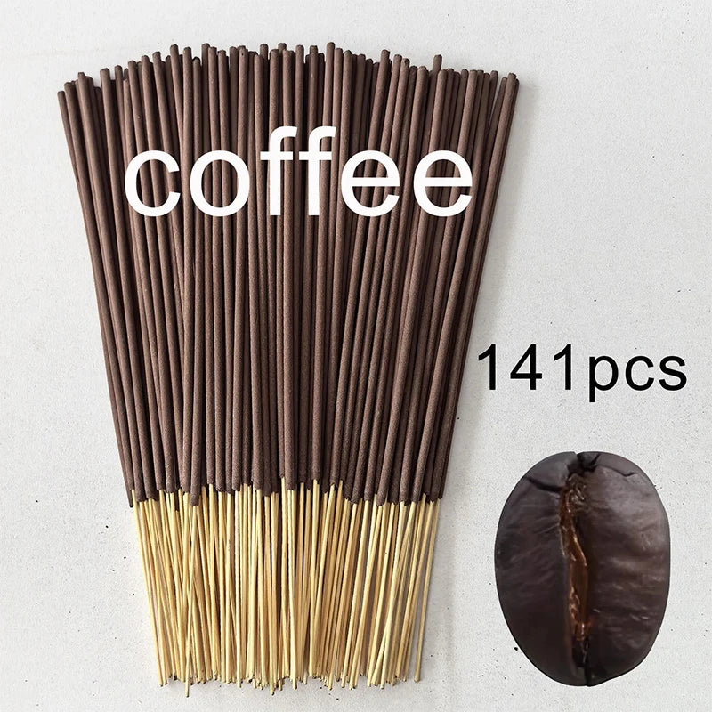 141Pcs High Grade Coffee Scented Incense Sticks Made of Natural Fragrance Powder Must Have for Home with Long Lasting Fragrance