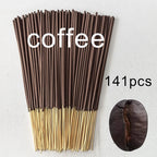 141Pcs High Grade Coffee Scented Incense Sticks Made of Natural Fragrance Powder Must Have for Home with Long Lasting Fragrance