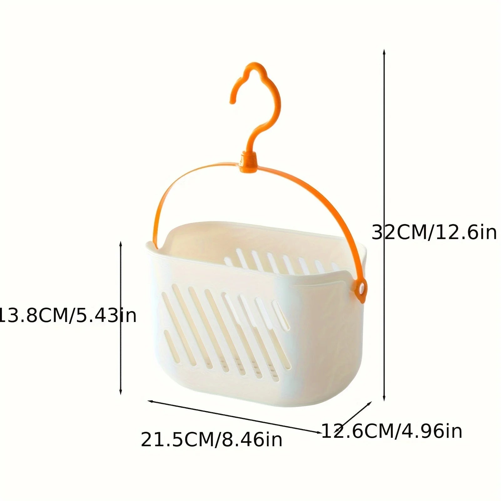 Hanging Storage Basket - Multi-Purpose Open Plastic Organizer for Bathroom, Kitchen & Home Use, Bathroom Shelves