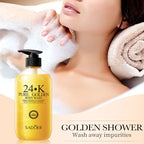 500ml24KPure Gold Body Wash Clean Long Lasting Fragrance Bath Foam Foam Bath Liquid Body Wash Shampoo Moisture Skin Clean