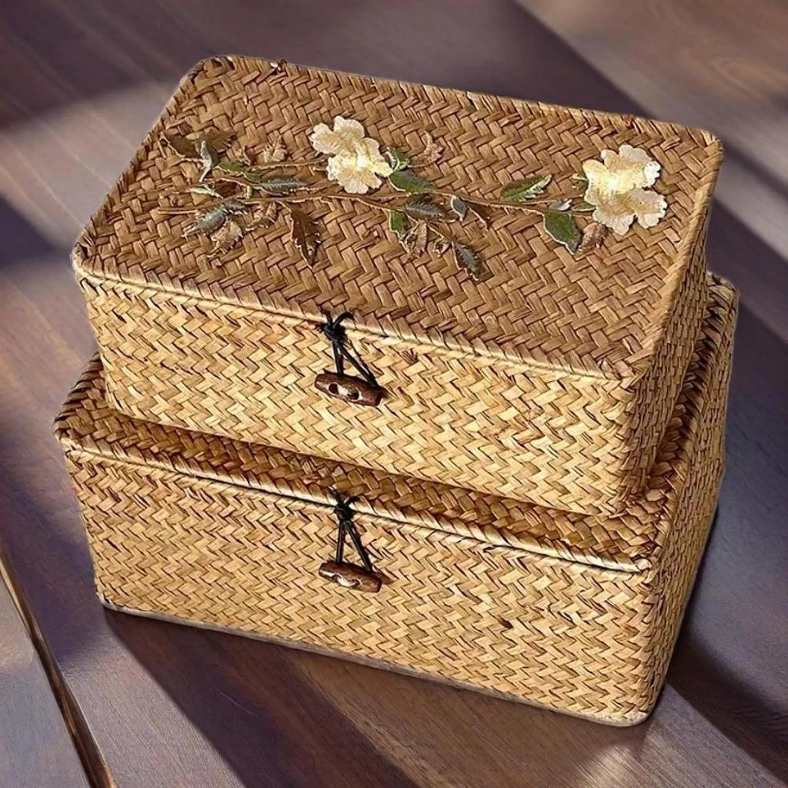 Woven Storage Basket Creative Lightweight Multipurpose Handcrafted Gift Box for Tabletop Toilet Living Room Wardrobe Bathroom