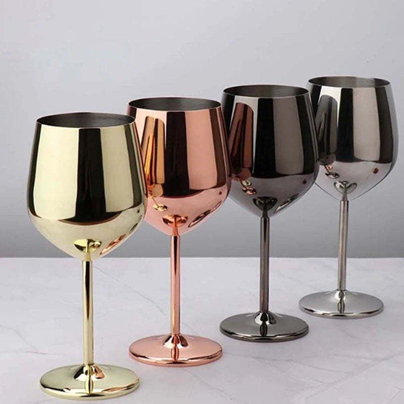 500ml Stainless Steel Glass Cocktail Creative Wine Glass Bar Restaurant Champagne Glass Red Wine Glass Drinkware Barware Cup