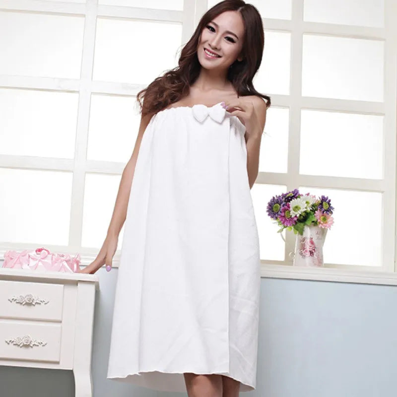Fast Drying Magic Bath Towel Bow Bowknot Absorbent Washcloth Wrap Towel Beach Spa Bathrobes Women Bath Skirt Sexy Bath Towels