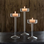 Tall Glass Candle Holder Transparent Candlestick Holder Stand Table Centerpiece For Home Bedroom Wedding Party Romantic Dinner