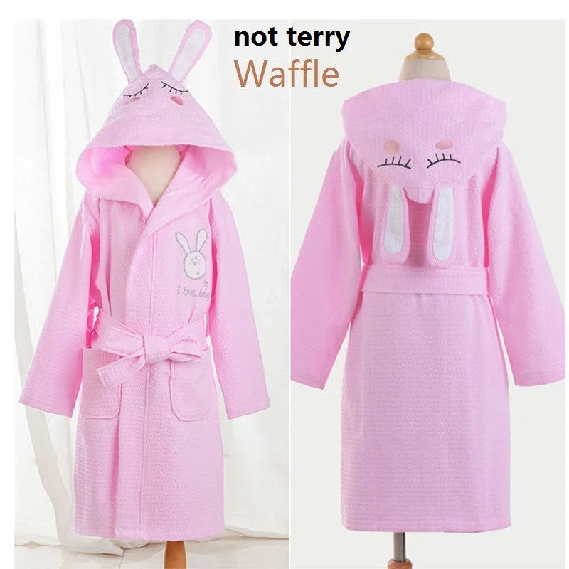 37 Design Cotton Kids Hooded Bathrobe For Girl Sleepwear Robe Boy Cotton Terry Bathrobe Baby Pajamas Bath Robe Children Bathrobe
