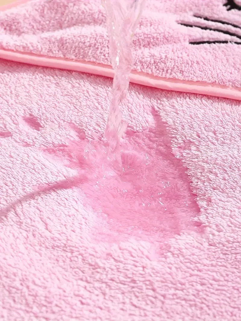 Coral Velvet Kidsren's Cape Bath Towel Newborn Bath Wrap Bath Towel Cute Cartoon Cape Bathrobe