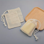 Natural Cotton Soap Saver Bag, 3 Pieces Eco-friendly Handmade lathering Cotton Mesh Soap Pouch For Body Cleansing Skincare