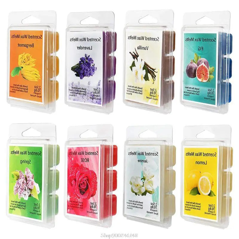 Scented Wax Melts -Set of 8 Assorted Wax Warmer Cubes/Tarts Jasmine Rose Bergamot Fig Vanilla Lemon Spring Lavender S29 20