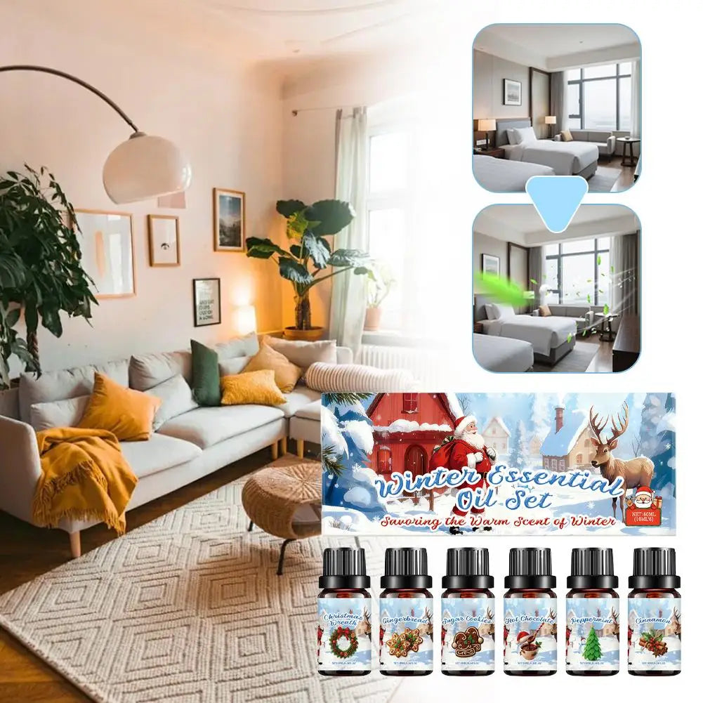 Aromatherapy Oil Set Multi-Use Diffuser Blends Essential Oil Set For Humidifiers Aromatherapy Scented Oil 6 Bottles Set New