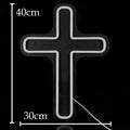 Baptism Cross Neon Sign Led Cross Shaped Light for Baptism Christening Decoration First Communion Good Friday