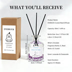 Flower Reed Diffuser-Vanilla Scent 3.38oz Scented Diffuser with Sticks Home Fragrance Essential Oil for Bathroom Shelf Decor