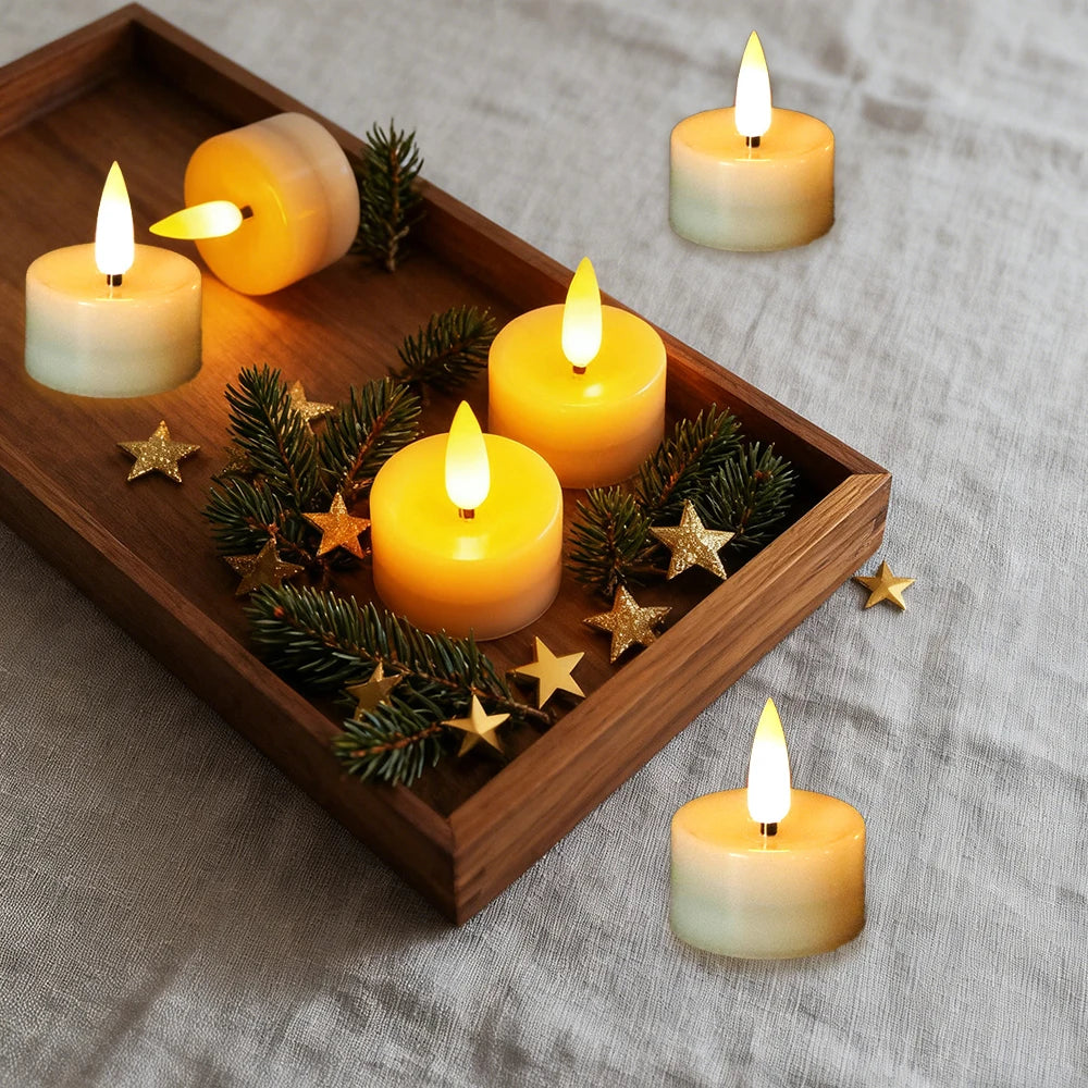 12pcs Tea Lights Candles, LED Flameless Flickering Electric Candle lamp Tea Lights for Wedding,Christmas Celebrations Decoration