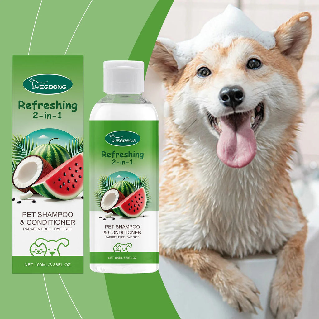 YEGBONG Refreshing 2-In-1 Pet Shampoo And Conditioner Itch Skin Moisturizing Dirt Odor Removal  Conditioner Dog Shower Gel