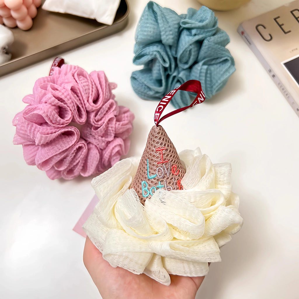 Cute Ice Cream Bath Ball, Male and Female Bath Flower Rubbing Bath Dual-purpose Children's Baby Bath Bath Bath Ball