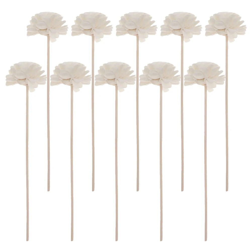 10Pcs Reed Diffuser Flower Sticks Aromatherapy Oil Diffuser Refill Replacement Decorative Aroma Bottle Accessory