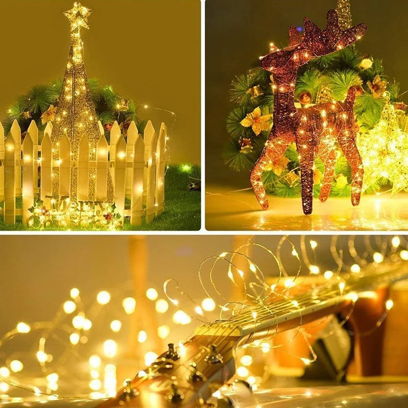 LED Fairy String Lights USB Plug with Remote Garland Light For Indoor Outdoor Garden Bedroom Wedding Party Birthday Decoration