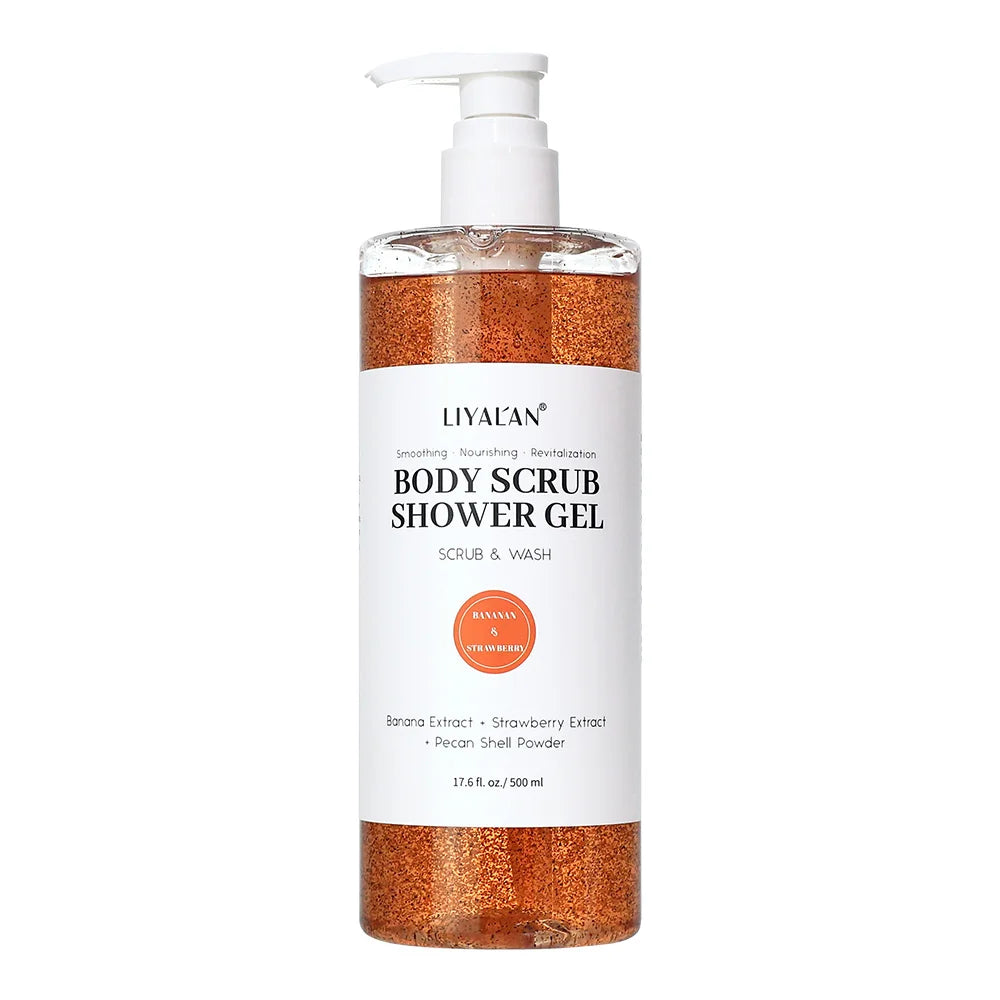 Scrub Shower Gel Turmeric Kojic Acid Even Skin Tone Smooth Exfoliating Moisturizing Soothing Body Wash Body Care Cleansing Bath