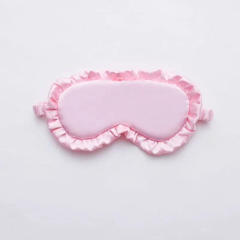 1pc Silk Ruffle Sleep Eye Mask Soft Sleeping Eye Covers Multicolor Night Dream Blackout Eye Patches for People To Sleep Better