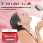 Natural Watermelon Shea Sugar Scrub 150g - Body Exfoliator, Moisturizing, Smooth & Glowing Skin, For Elbows, Knees, Back & Legs