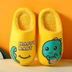 Dino Slide on Slippers for Kids – Unisex Cartoon House Shoes