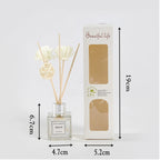 Y 50ml Glass Difuser Essential Oil Rattan Dried Flowers Reed Diffusers Home Hotel Bedroom Aromatherapy Toilet Freshen Fragrance
