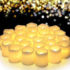 12/24Pcs Flameless LED Tea Lights Candles 100+ Hours Battery-Powered Tealight Candle for Party Wedding Birthday Home Decoration