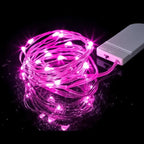 LED Fairy Lights Battery Operated String Lights Waterproof Silver Wire Firefly Starry Lights  Wedding Party Xmas Christmas Decor