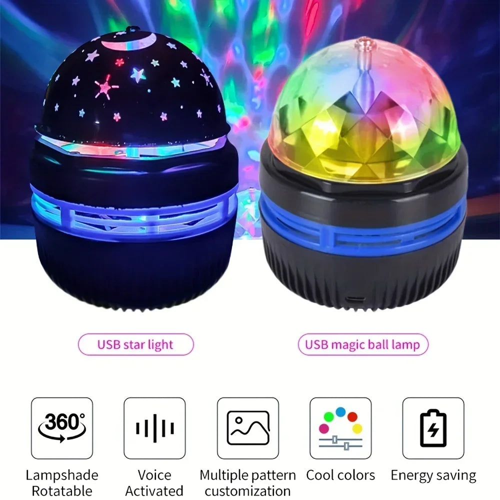 Galaxy Starry Sky LED Projector USB Powered Remote Control Night Light for Children’s Bedroom Christmas/Wedding Ambient Decor