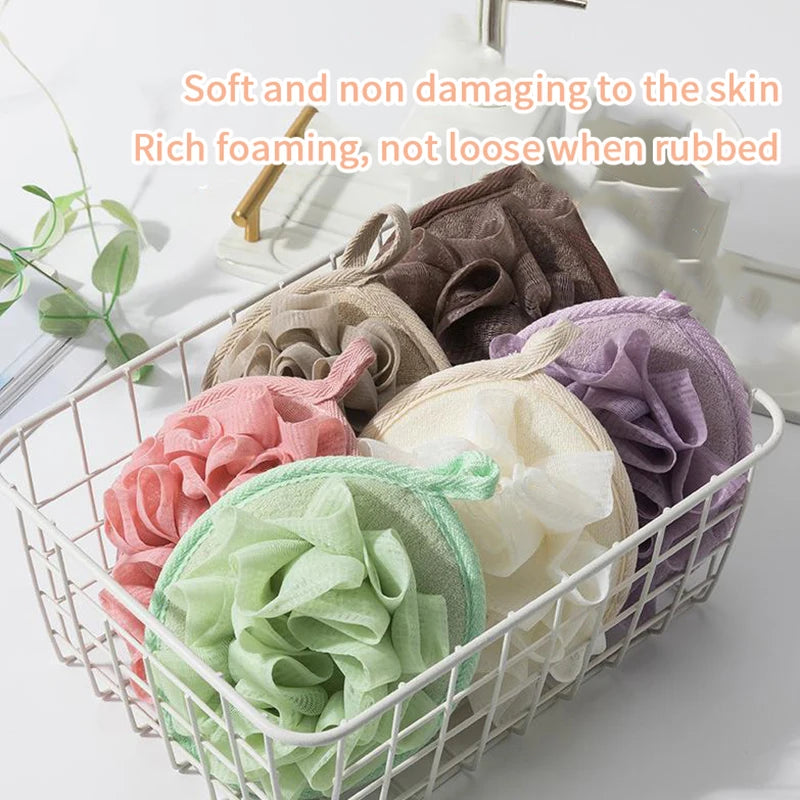 Bath Scrubber For Body Loofah Ball Shower Body Wash Ball Massage Bath Flower Towel For Body Best Body Scrub For Shower Bath Tool