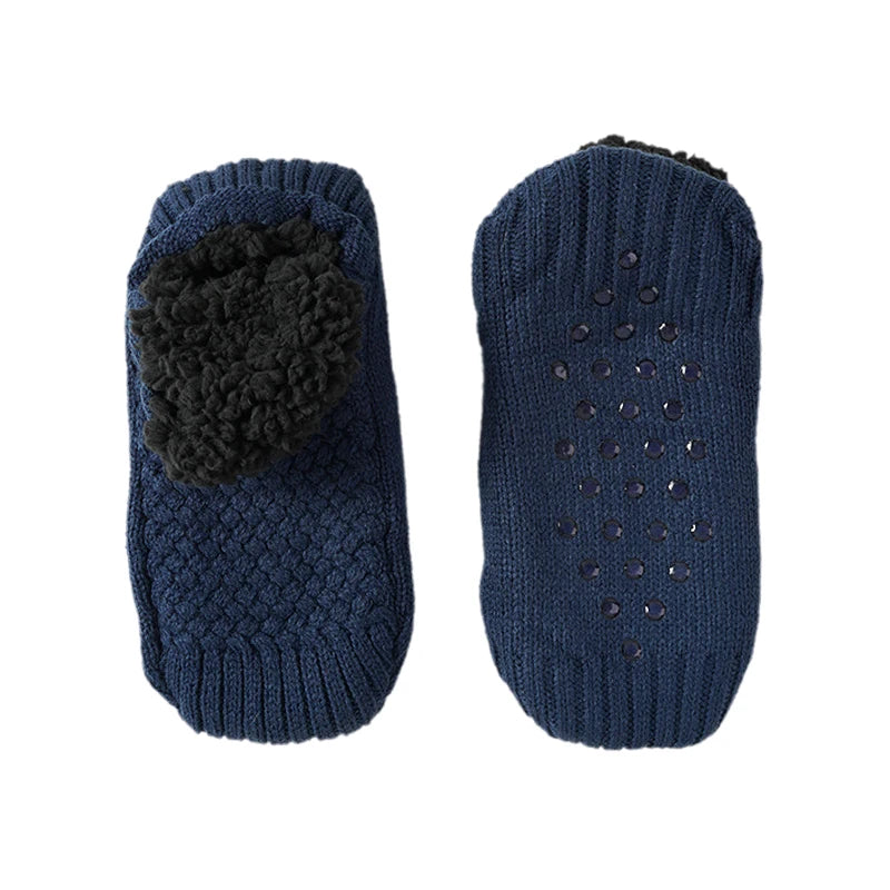 Warm Winter Socks for Women Non-Slip Snow Sleep Socks Cozy Knitted Indoor Floor Slippers with Anti-Skid Bottom for Home