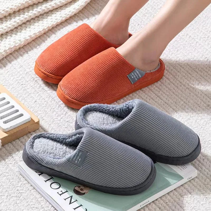 1 pair Fuzzy Sliders for Women Plush Slide Slippers Cozy Open-Back Indoor House Shoes