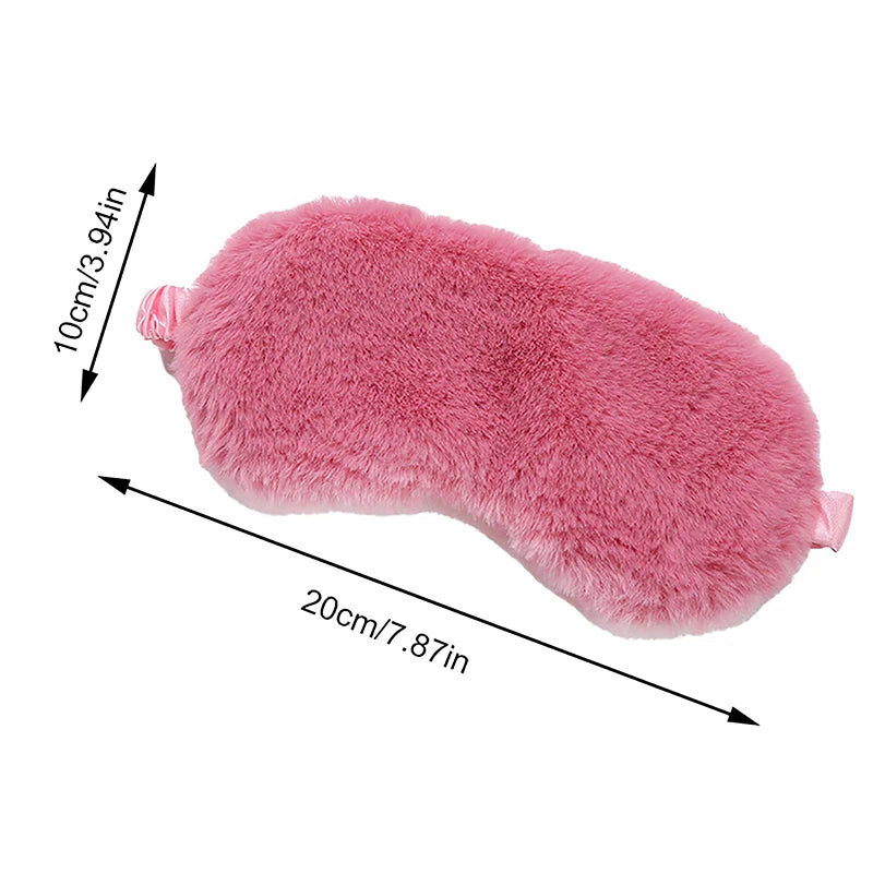 1Pcs Proof Night Eye Cover Silk Eye Patches Health Care Plush Sleep Eye Mask for Adults Soft Skin-Friendly Light