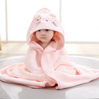 Cartoon Baby Bath Towel Infant Soft Bathrobe Hooded Swaddle Towel Blanket Kids Warm Sleeping Swaddle Wrap for Newborn Boys Girls