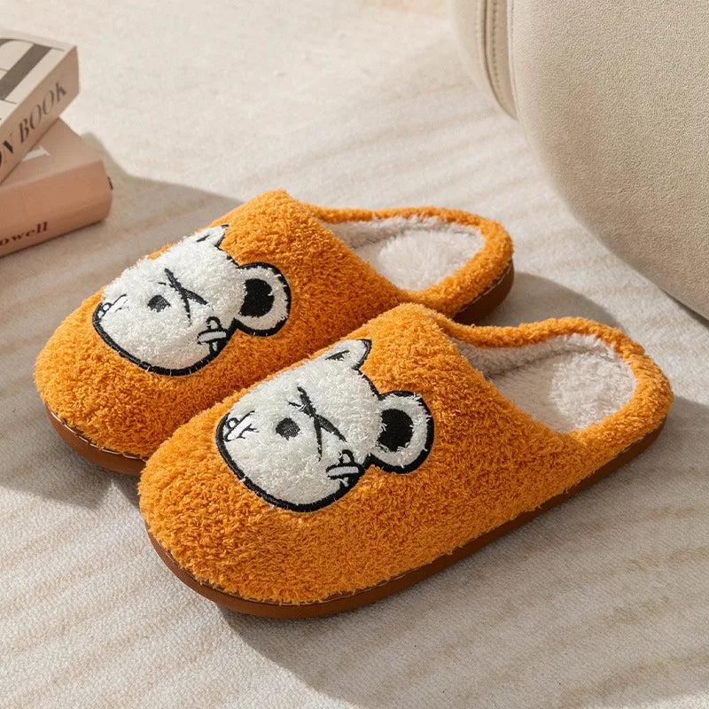 Cute Cozy Bear Slippers for Men – Warm Winter House Shoes
