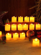 Flickering LED Ivory Electronic Candle, Flameless Tealight Candle, Battery Operated LED Tealight Candle, Ideal for Weddings, Tab