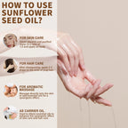 USDA Organic Coconut Oil for Skin Face Hair Cold-Pressed Sweet Almond Moroccan Argan Sunflower Seed Oil for Massage Moisturize