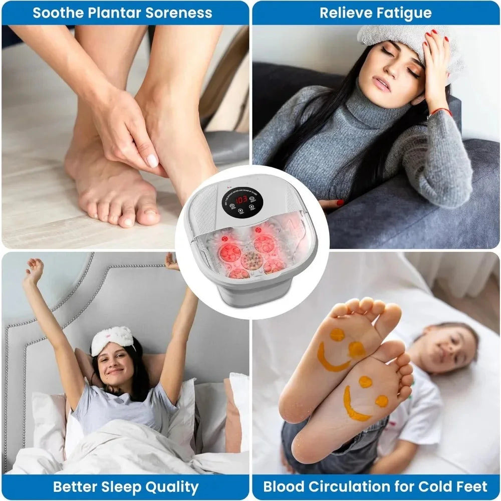 Home Smart Portable Foot Soaking Basin Automatic Heating Electric Foot Massager Constant Temperature Footbath Spa Soaker