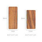 Musowood Serving Tray Plate Wood Trays Rectangular Teapot Holder Cake Breakfast Trays Kitchen Storage Board Home Serving Tray