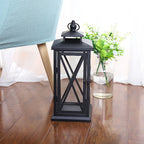 Windproof Lantern Glass Candle Holders Metal Large Black Wedding Modern Design Moroccan Candlestick Decoracion Hogar Home Decor