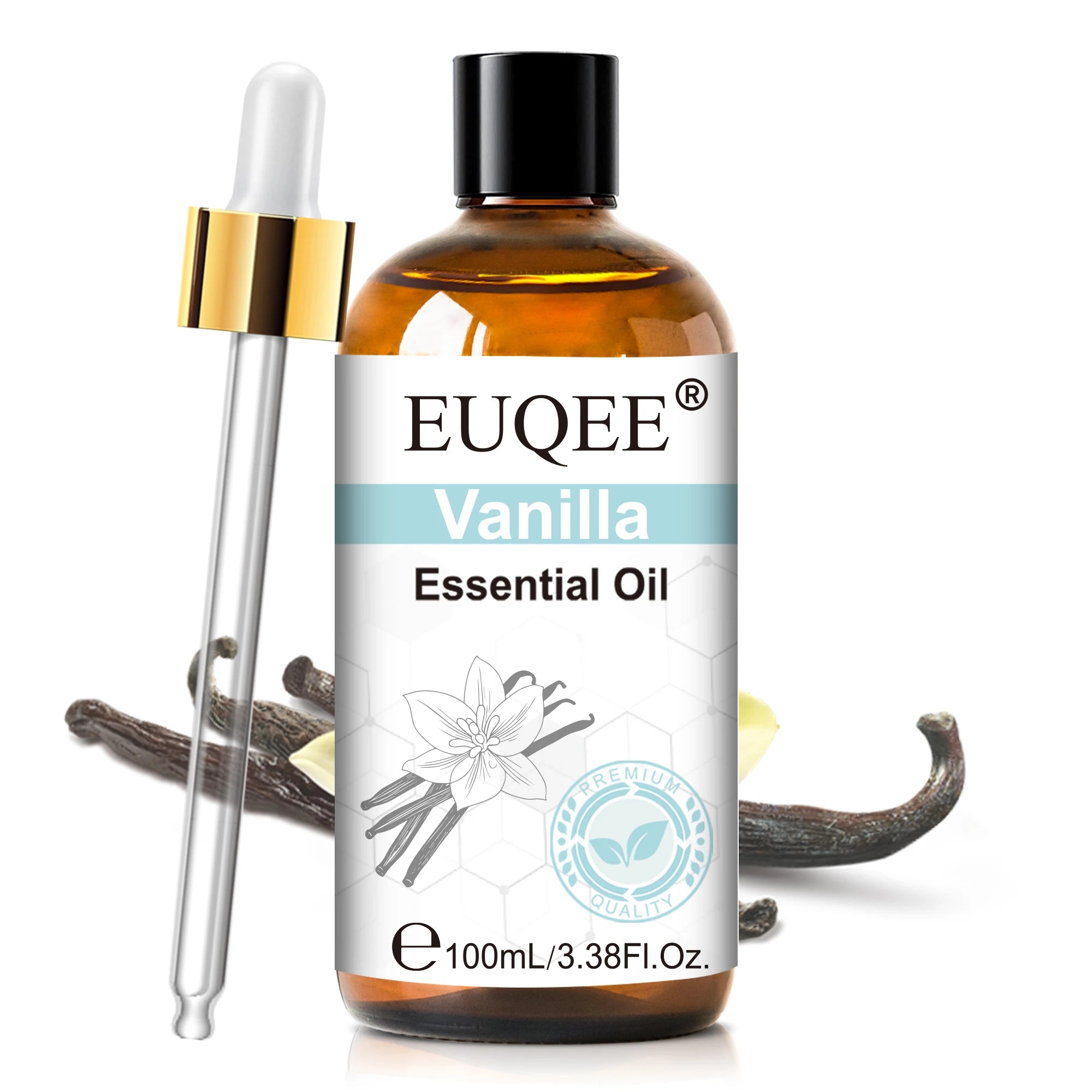 EUQEE 3.38FI.Oz. Aromatherapy Essential Oil For Reed Diffuser Humidifier-100ml Vanilla Lavender Cinnamon Lemon Essential Oils