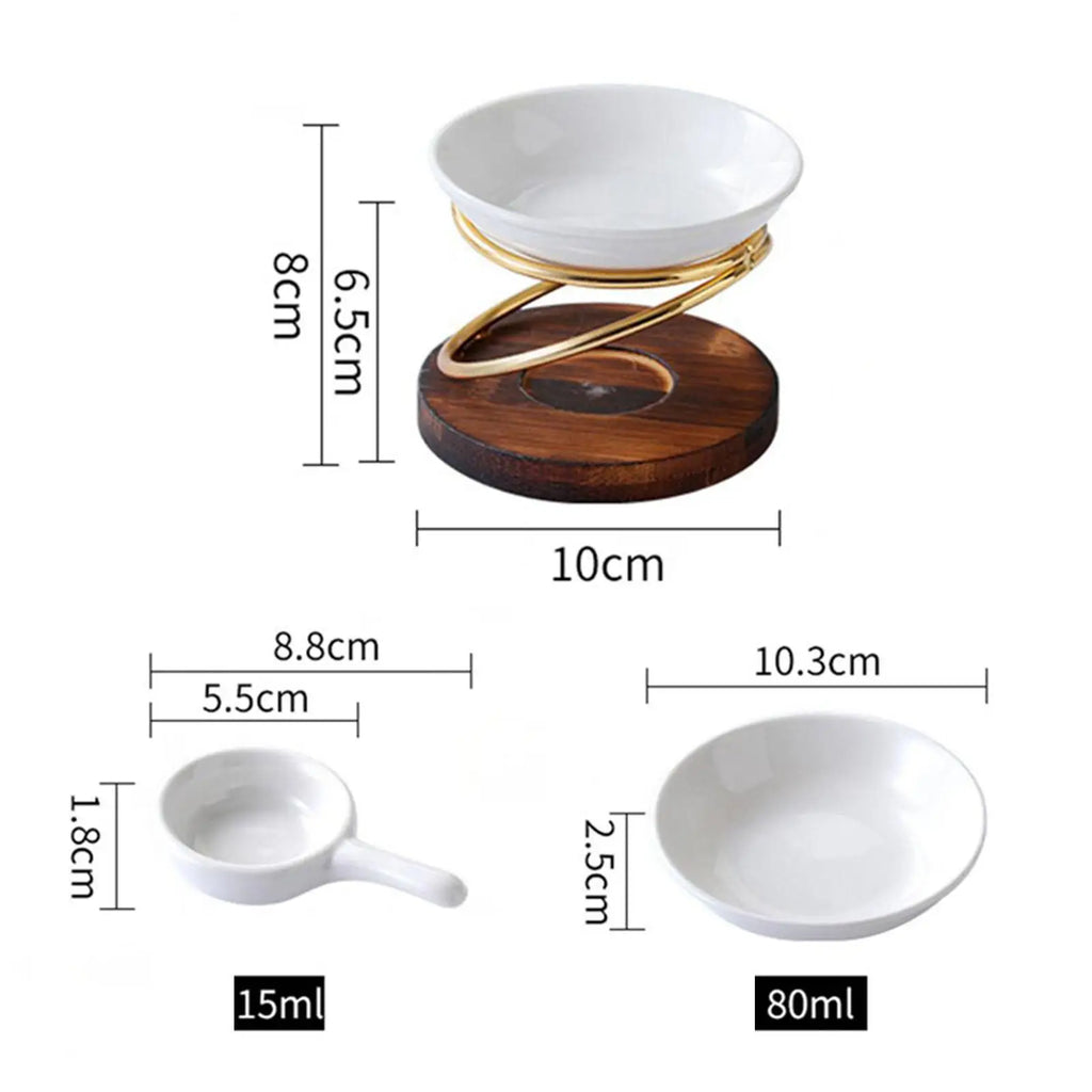 Aroma Oil Burner Warmer Oil Incense Wax Melt Burner with Candle Spoon Office Living Room Spa Yoga Home Decor Wedding Gifts