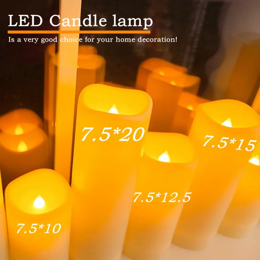 Flameless Flickering LED Candles Lamp Home Decoration Battery Powered Candles for Wedding Decor Birthday Party Supplies Warm