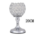 Crystal Tealight Candle Holders, Metal Glass Candlesticks, Wedding Table Centerpiece, Christmas Party, Home Decoration