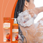 Exfoliating Persimmon Scented Shower Gel Cleanses the Body Removes Odors Dirt and Oil Leaves Skin Feeling Fresh and Smooth