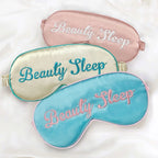 Embroidered Silk Sleep Mask Silk Eye Mask Soft Blackout Blindfold With Adjustable Strap Sleeping Eye Cover Mask For Travel