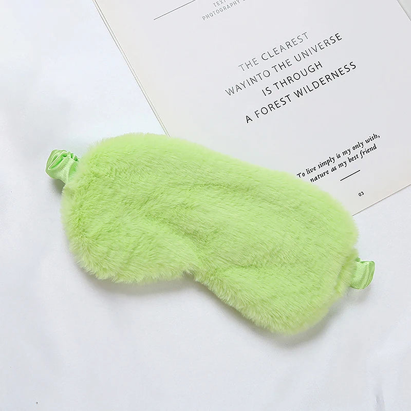 1Pcs Proof Night Eye Cover Silk Eye Patches Health Care Plush Sleep Eye Mask for Adults Soft Skin-Friendly Light