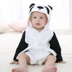 0-2Y Cotton Kids Robes Newborn Bath Towel Hood Cartoon Fashion Sleepwear Girls Boys Bathrobe For Children Baby Receiving Blanket